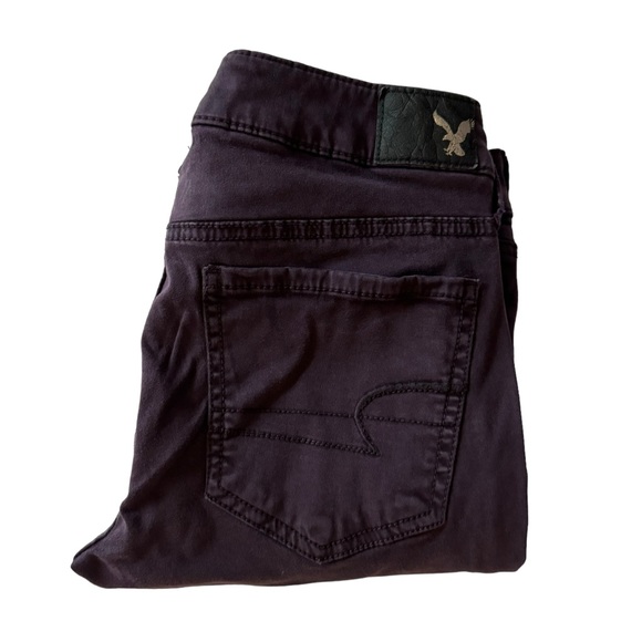 American Eagle Plum Sateen Super Stretch Low Rise Jeggings - Picture 1 of 16